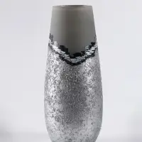 Ваза «Омега», h=26 см, стекло, светло-серая Ваза «Омега», h=26 см, стекло, светло-серая