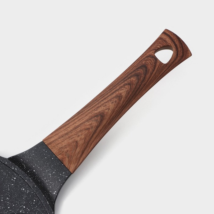 Сковорода-оладница литая Доляна «Смайлы», d=26 см, ручка soft-touch, цвет чёрный Сковорода-оладница литая Доляна «Смайлы», d=26 см, ручка soft-touch, цвет чёрный