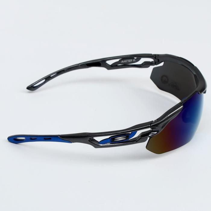 Очки спортивные Очки спортивные "Мастер К", uv 400, ширина 14 см, дужка 14 см, линза 4.5 х 8 см