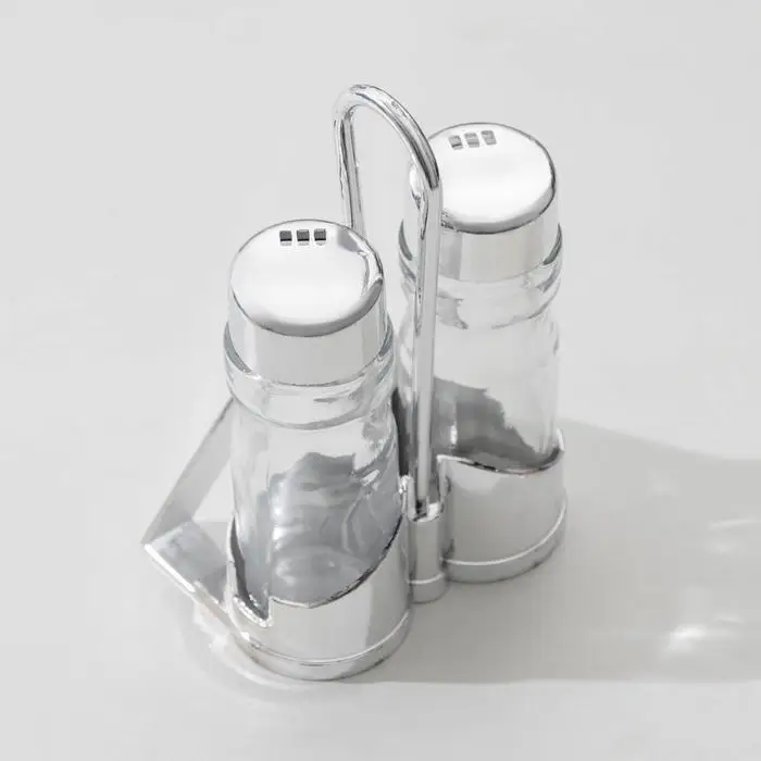 Набор для специй на подставке Доляна «Эксклюзив», 40 мл, 3 предмета: салфетница на пластиковой подставке, 2 солонки Набор для специй на подставке Доляна «Эксклюзив», 40 мл, 3 предмета: салфетница на пластиковой подставке, 2 солонки