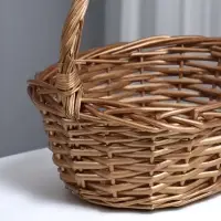 Корзина плетёная для хранения &laquo;Фональ&raquo;, лоза, с ручкой, коричневая, набор 3 шт.