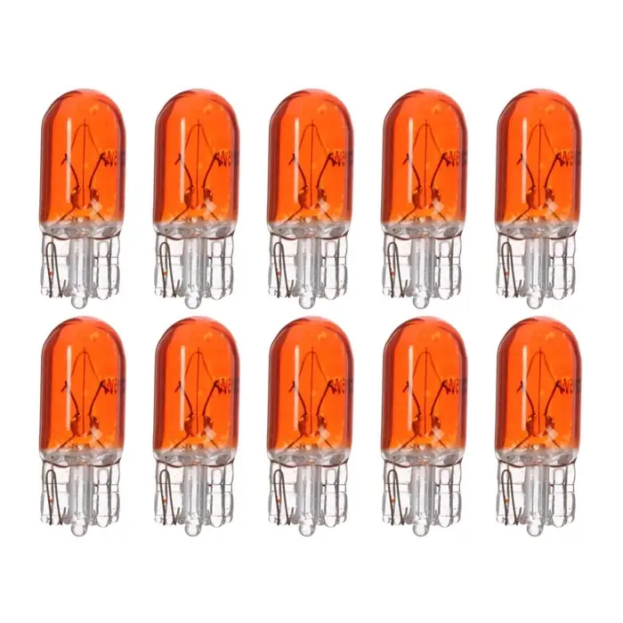 Галогенная лампа для автомобиля Cartage ORANGE, T10, W5W, 5 Вт, 12 В, набор 10 шт.