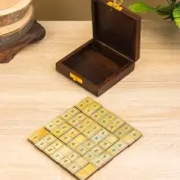 Настольная игра &laquo;Домино&raquo;, 18.5&times;7.5&times;4 см, дерево шишам, латунь