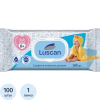 Салфетки влажные Luscan  детские 100 шт с крышкой