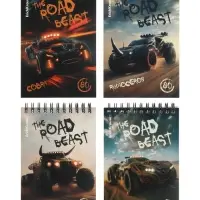 Блокнот А6 ErichKrause Road Beast, 80 листов в клетку, МИКС