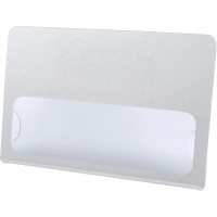 Бейдж с окном для сменной информации магнит,90x60мм серебрист