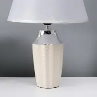 Лампа настольная RISALUX &laquo;Джианна&raquo;, Е27, 40 Вт, белая, 28&times;28&times;40.5 см