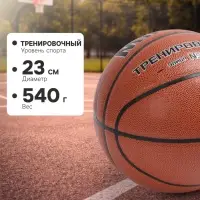 Баскетбольный мяч MINSA, тренировочный, клееный, 8 панелей, р. 6, PU, бутиловая камера