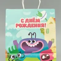Пакет подарочный &laquo;Ум и Хрум&raquo;, 28&times;32&times;15 см, крафт