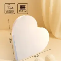 Подарочная коробка - сердце, с вкладышем внутри для конфет, открыток и сувениров, белая, 18&times;18&times;3 см