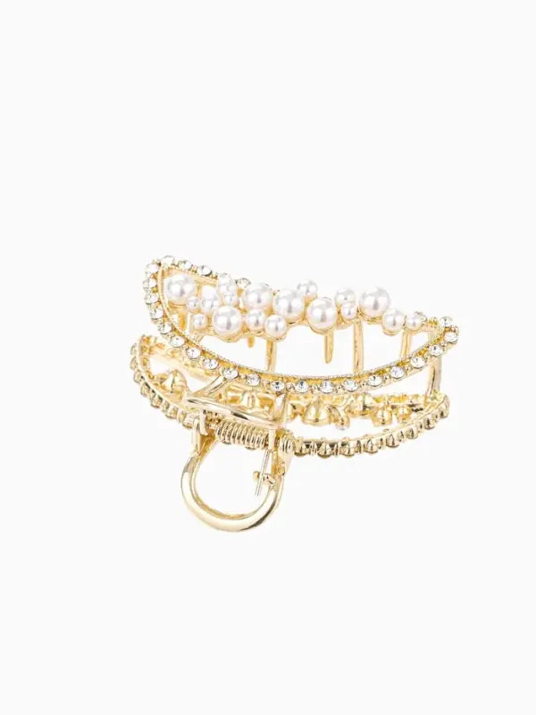 Крабик для волос &laquo;Абриль&raquo;, 6 см, золотистый