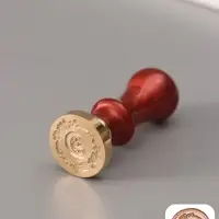 Печать для сургуча с пластиковой ручкой &laquo;Венок с буквой C&raquo;, 2.5&times;2.5&times;6.3 см