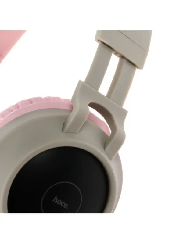 Наушники беспроводные, накладные, с ушками кошки, Hoco W27, Bluetooth 5.0, с микрофоном, с подсветкой, 300 мАч, серые