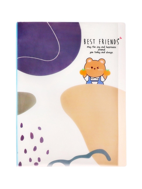 Папка формат А4 с 30 прозрачными файлами МИКС Зверята Папка формат А4 с 30 прозрачными файлами МИКС Зверята