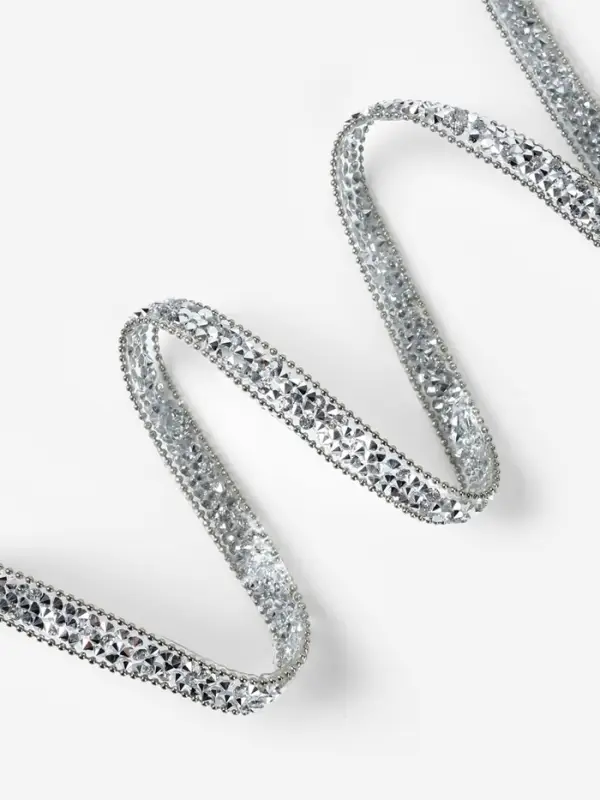 Стразы и бусины термоклеевые, 10 мм, 4.5&plusmn;0.5 м, цвет серебряный