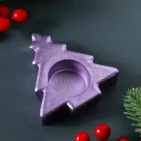 Подсвечник на 1 свечу &laquo;Ёлочка&raquo;, 2.5&times;9 см, серебро