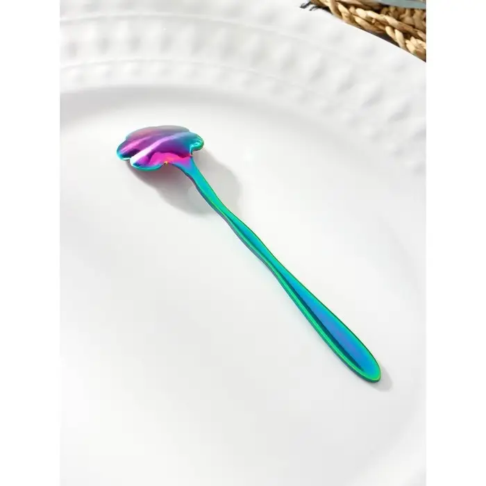 Ложка десертная Magistro «Цветок», длина 12,5 см, витая, цвет хамелеон Ложка десертная Magistro «Цветок», длина 12,5 см, витая, цвет хамелеон