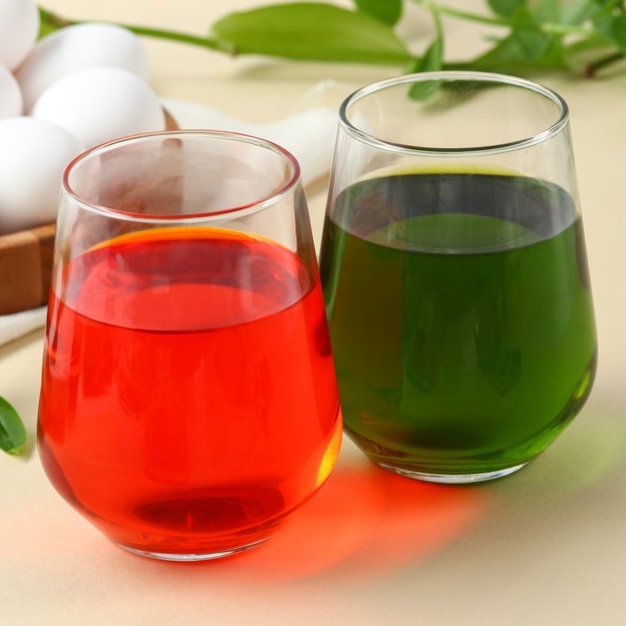 Пасхальный набор &laquo;Цыплята и кролики&raquo;: 2 красителя: оранжевый, зелёный + наклейки для яиц