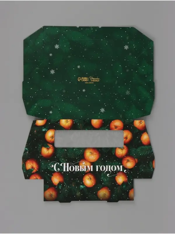 Коробка подарочная, самосборная &laquo;Мандарины&raquo;, 17&times;7&times;4 см
