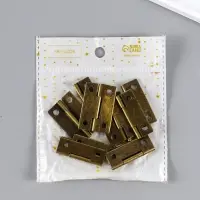 Петля для шкатулки металл с прямыми углами бронза набор 10 шт 2,2х3,68 см Петля для шкатулки металл с прямыми углами бронза набор 10 шт 2,2х3,68 см