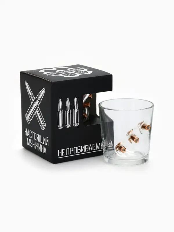 Стакан для виски с пулей &laquo;Непробиваемый&raquo;, 250 мл