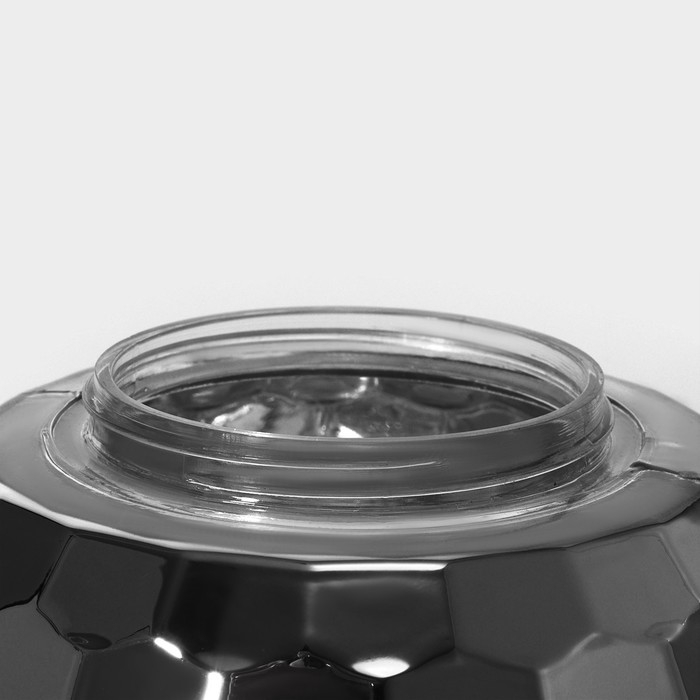 Бокал с крышкой и трубочкой Доляна «Сияние», 600 мл, 11×11×10,5 см, цвет серебряный Бокал с крышкой и трубочкой Доляна «Сияние», 600 мл, 11×11×10,5 см, цвет серебряный