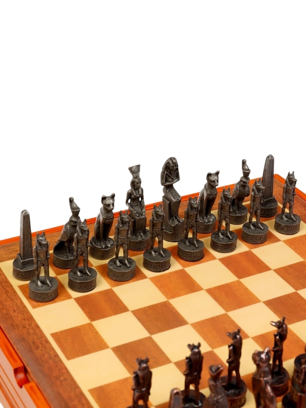 Шахматы  Шахматы "Древний Египет", настольная игра, 36 х 36 см, король h-8 см, пешка h-6 см