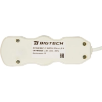 Сетевой фильтр BigTech ST210-3-W(2р/3м/10А/2,2кВт/3х0,75 мм2/белый)