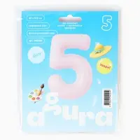 Воздушный шар фольгированный 40" &laquo;Цифра 5&raquo;