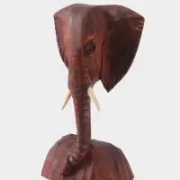 Сувенир &laquo;Голова слона&raquo;, 18&times;9&times;30 см, дерево Суар, тёмно-коричневый