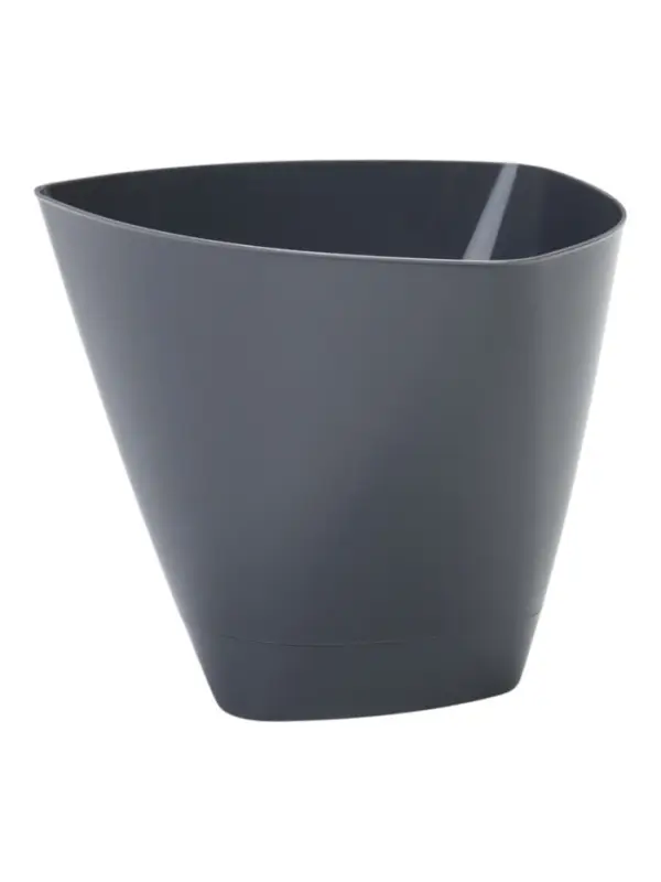 Кашпо с прикорневым поливом 2 л  D-17,3 см, H-15 см серый "Элеганс"