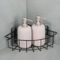 VETTA Полка настенная, угловая, металл, 30,5x22x8 см, черный