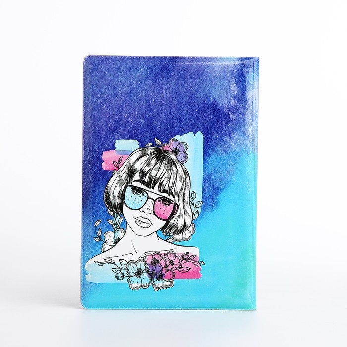 Обложка для паспорта, цвет голубой Обложка для паспорта, цвет голубой