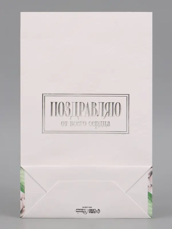 Пакет подарочный ламинированный &laquo;Поздравляю&raquo;, 22.3&times;9&times;35 см