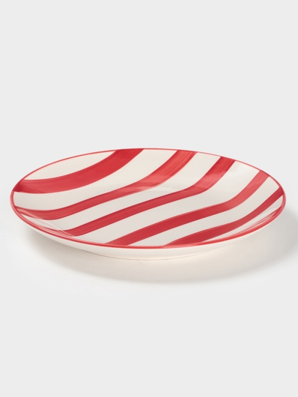 Тарелка Доляна Тарелка Доляна "Райе" 19см, 19,5х2, цвет красный