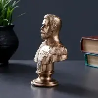 Бюст &laquo;Николай II&raquo;, фигурка гипс под бронзу, 6&times;14&times;6 см