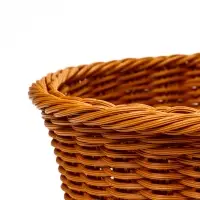 Корзина пластик 39 х 31 х 18 см, ручка17 см коричневый