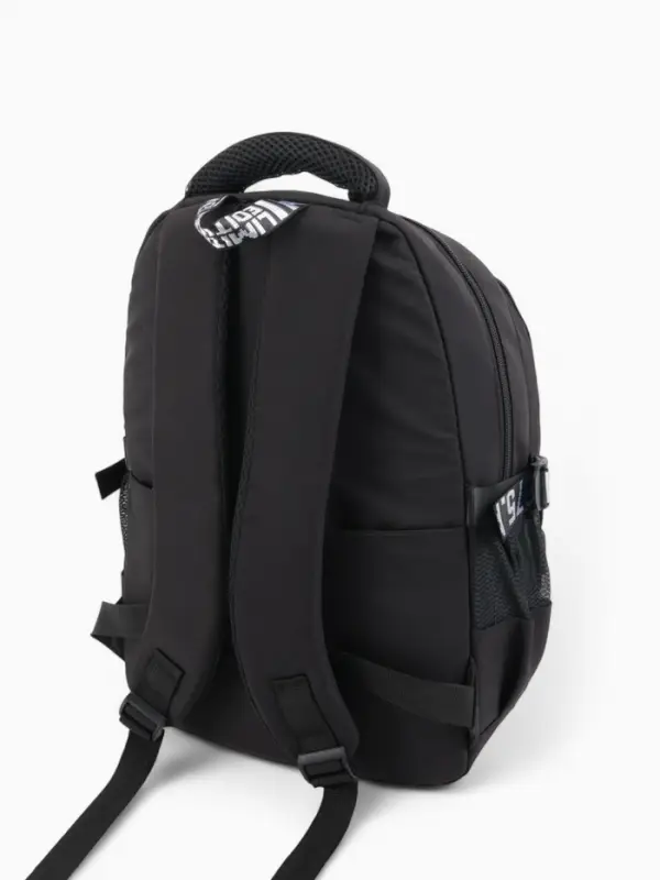 Рюкзак школьный на молнии, с карманами, принтом, размер 28×11×41 см, чёрный/голубой/белый Рюкзак школьный на молнии, с карманами, принтом, размер 28×11×41 см, чёрный/голубой/белый