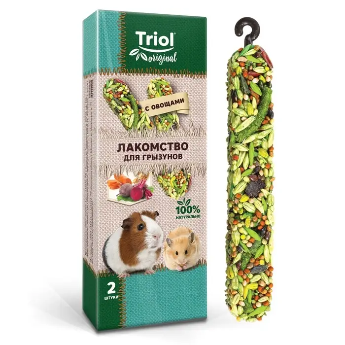 Лакомство  Лакомство "Triol" для грызунов с овощами, 2 шт, 50г