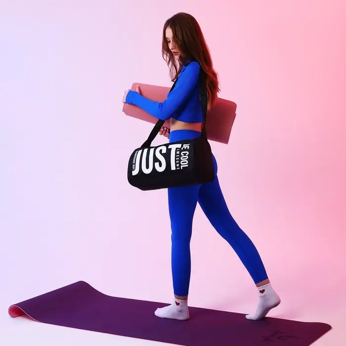 Сумка спортивная Just, 40&times;21&times;19 см, отдел на молнии, чёрная