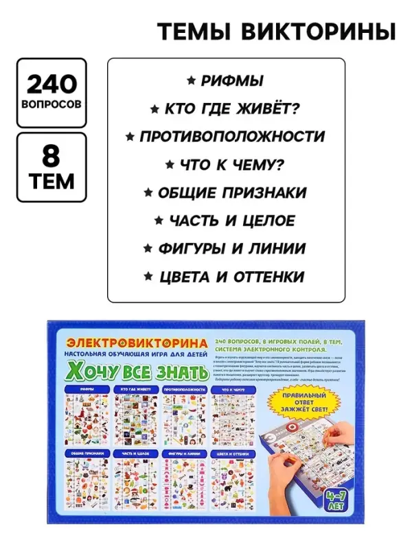Электровикторина Десятое Королевство &laquo;Хочу всё знать&raquo;, 4-7 лет