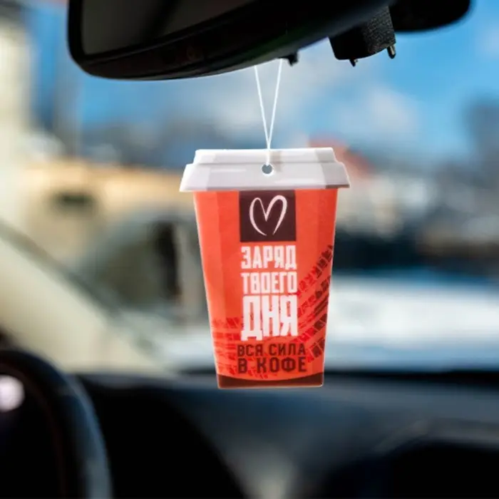 Ароматизатор подвесной Grand Caratt Стаканчик, Кофе, картонный Ароматизатор подвесной Grand Caratt Стаканчик, Кофе, картонный