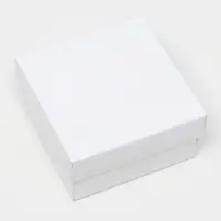 Коробка подарочная складная, упаковка, крышка - дно, белая, 10×10×5 см
