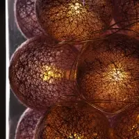 Гирлянда &laquo;Нить&raquo; 5 м с насадками &laquo;Клубки фиолетовые&raquo;, IP20, прозрачная нить, 20 LED, свечение тёплое белое, 220 В