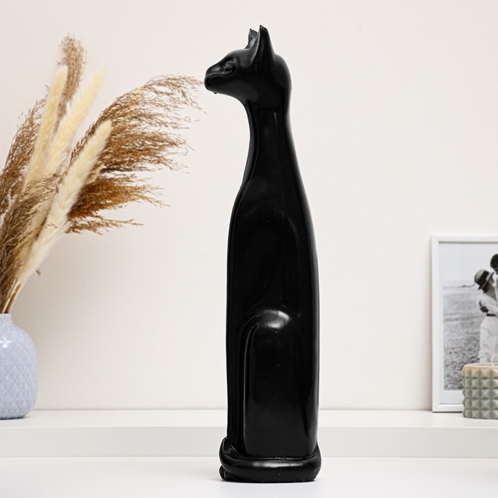 Фигура Фигура "Кошка Египетская №1" большая черная глянцевая 10х11х45см