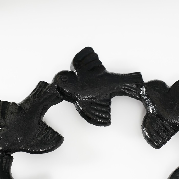 Сувенир чугун подставка  Сувенир чугун подставка "Птицы" 20х19,5х1,5 см