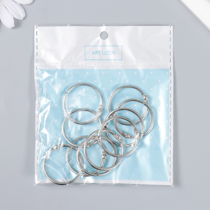 Кольца для творчества (для фотоальбомов) Кольца для творчества (для фотоальбомов) "Золото/Серебро" внутр. d= 2,5 см внешн. d=3 см набор 10 шт