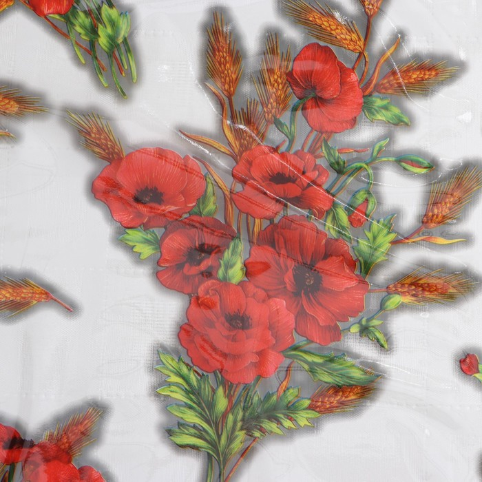 Клеёнка на стол Доляна «Маки», ширина 137 см, толщина 0,08 мм, рулон 30 метров Клеёнка на стол Доляна «Маки», ширина 137 см, толщина 0,08 мм, рулон 30 метров