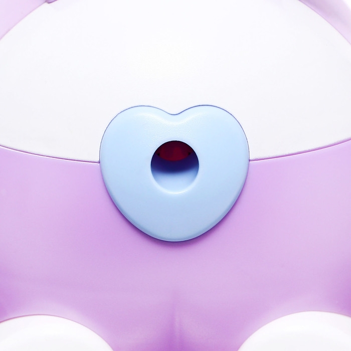 Точилка механическая с контейнером, Ушки сиреневый/белый