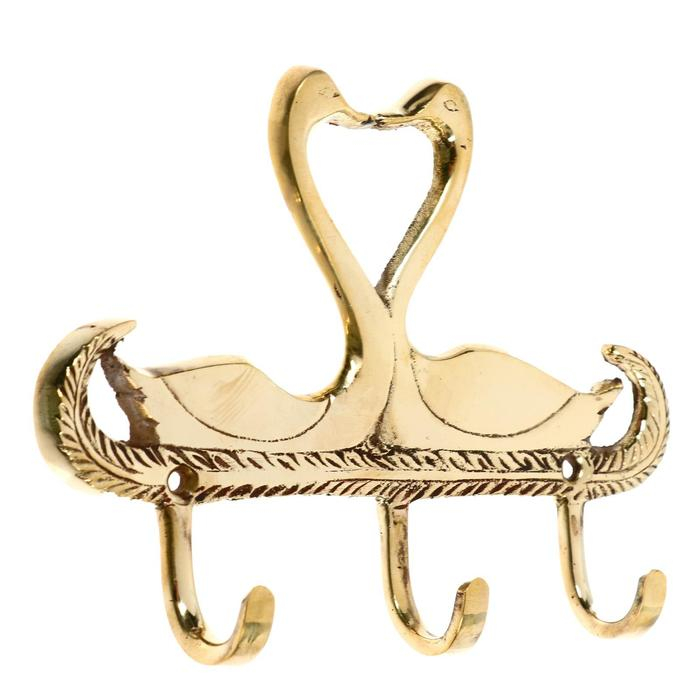 Ключница Ключница "Пара лебедей" латунь 19х13х4 см
